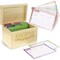 Juvale Wood Recipe Box & Recipe Organizer - 4 x 6 Inch Unfinished Pine - Includes 60 Cards & 24 Dividers - Index Card Holder - DIY Paintable Kitchen Storage Box